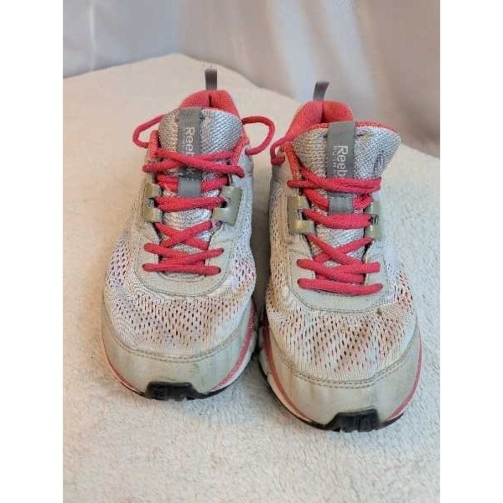 Reebok JetRide Running Shoes Womens‎ Size 7.5 Gray Pink Sneakers Walking Granny